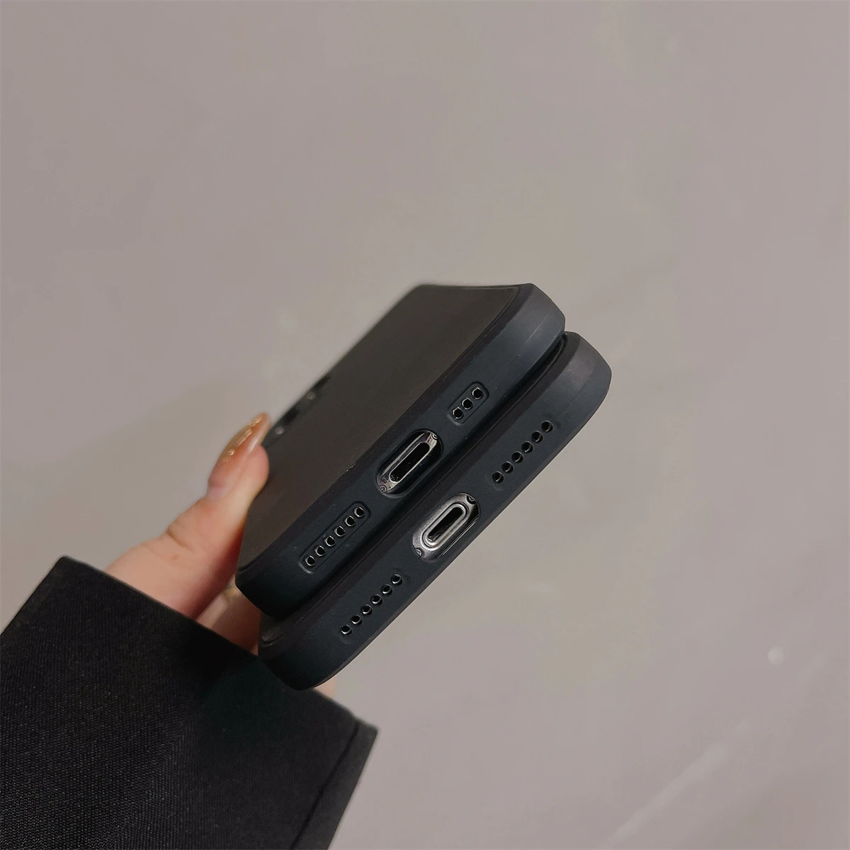 Luxury Ultra Thin Black Case For iPhone 15 Pro Max Soft Silicone Shell iPhone 14 Plus 13 12 11 Pro Max SE 2020 Matte Back Cover