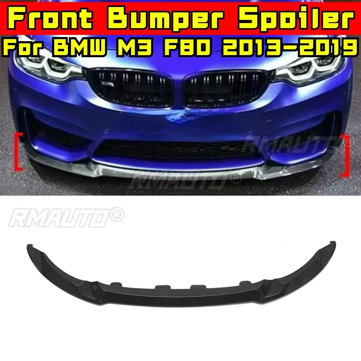 

Car Front Bumper Spoiler Lip Diffuser Modification Part For BMW M3 F80 2013-2019 Bumper Guard Protector Cover Car Accessories