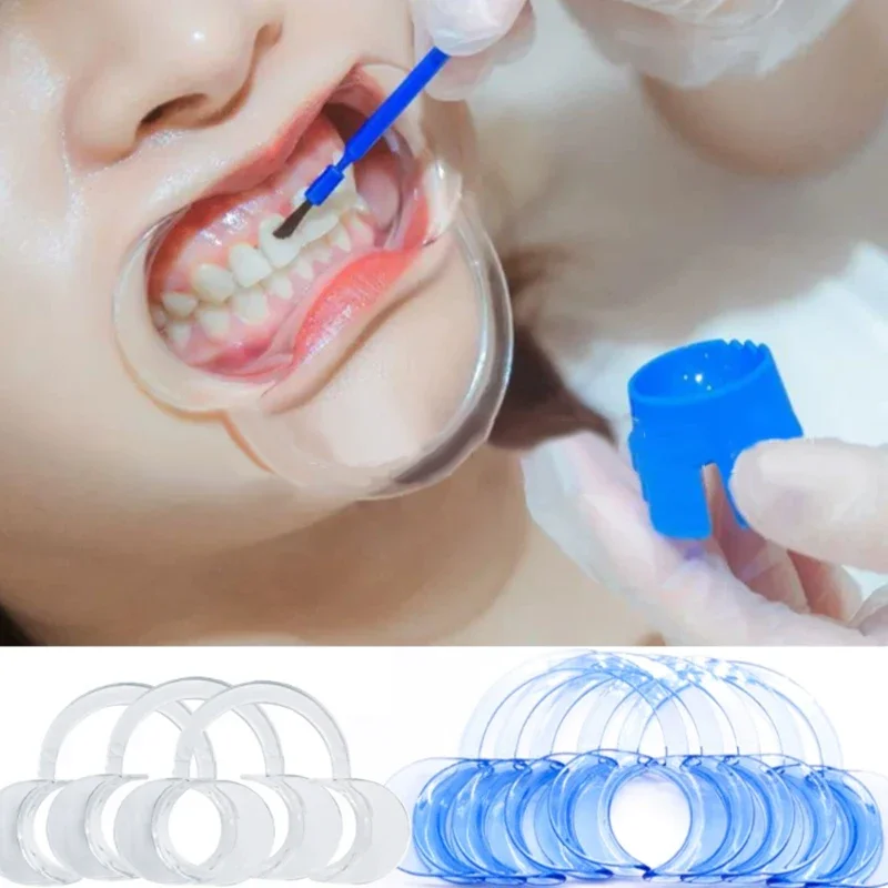 5pcs C-Shaped Dental Cheek Retractors M-Size Mouth Opener Orthodontic Tool Dental Restoration Dentist Supplies for Repairing