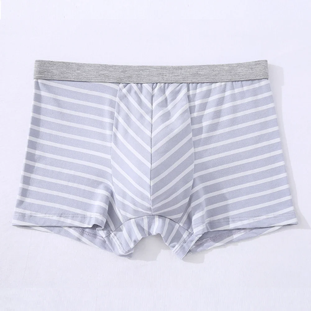 

Mens Striped Underwear Seamless Breathable Boxer Briefs Simple Thin Comfortable Stretch Man Boxershorts Sexy Shorts U Convex