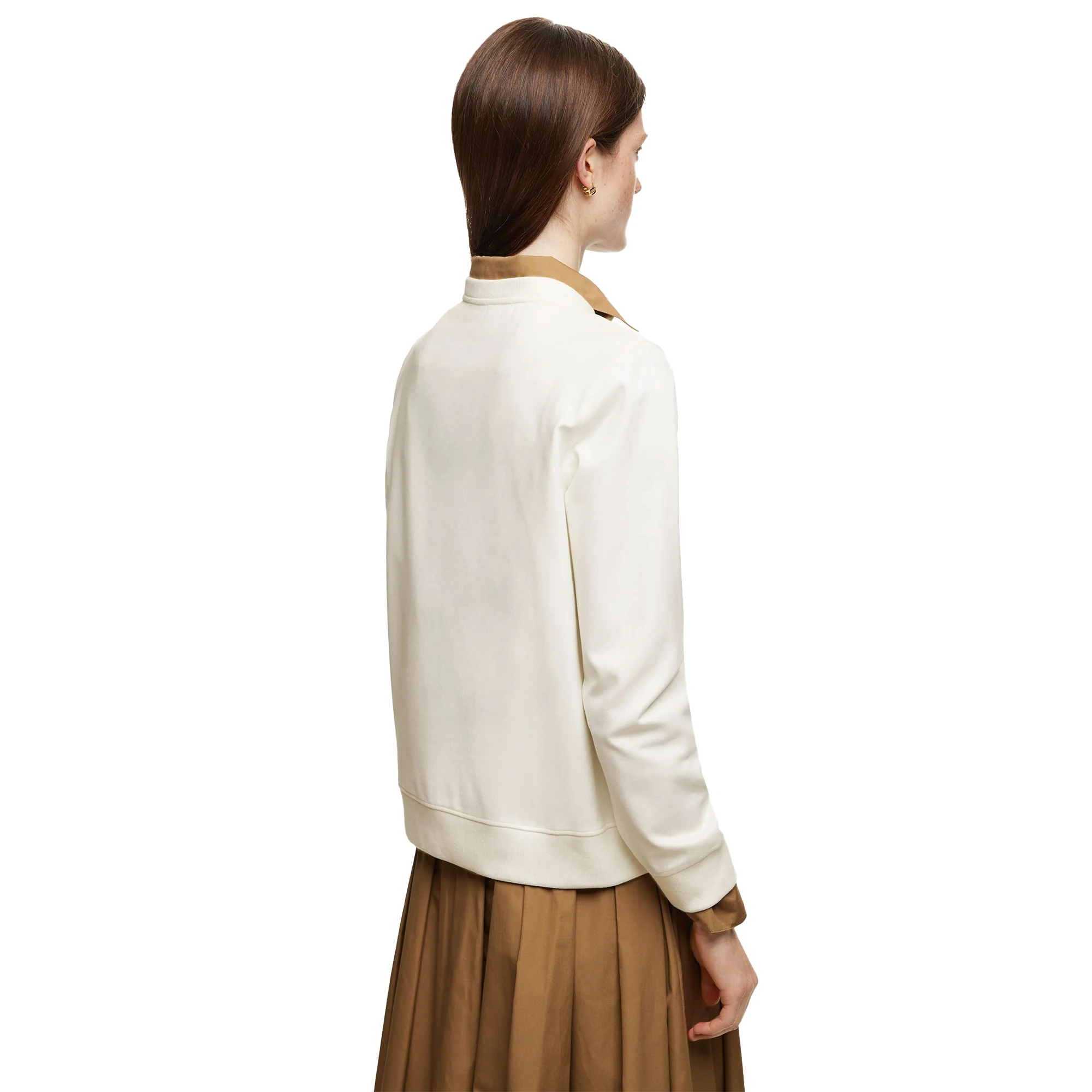 CHCH – sweat à capuche pour femmes, haut Simple brodé de perles, Beige, ample, manches longues, nouvelle collection 2024