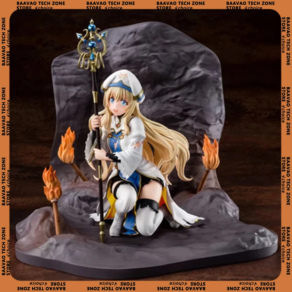 Goblin Slayer Figure Priestess Anime Figure Blonde Hair Blue Eyes Priestess Figurine Model Statue Doll Collection Kid Toys Gift