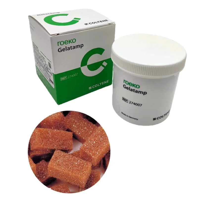 

Coltene Reoko Gelatamp Dental Comprecap Haemostatic Gelatine Sponge with Colloid Silver 20pcs /50pcs 14*7*7mm Haemostatic Sponge