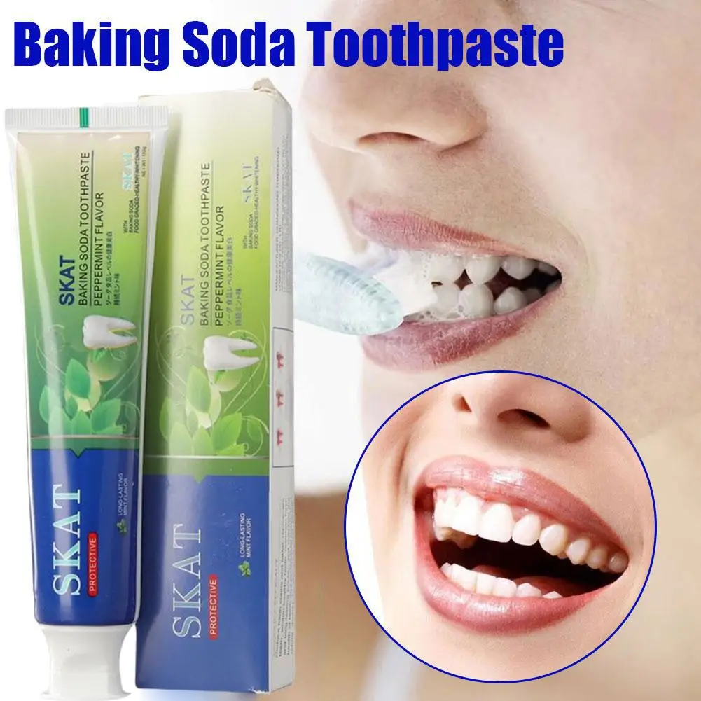 Dentifrice de blanchiment des dents au bicarbonate de soude, livres profonds, hygiène buccale, élimination des SAF, haleine fraîche, outils de soins de santé dentaires, 180g