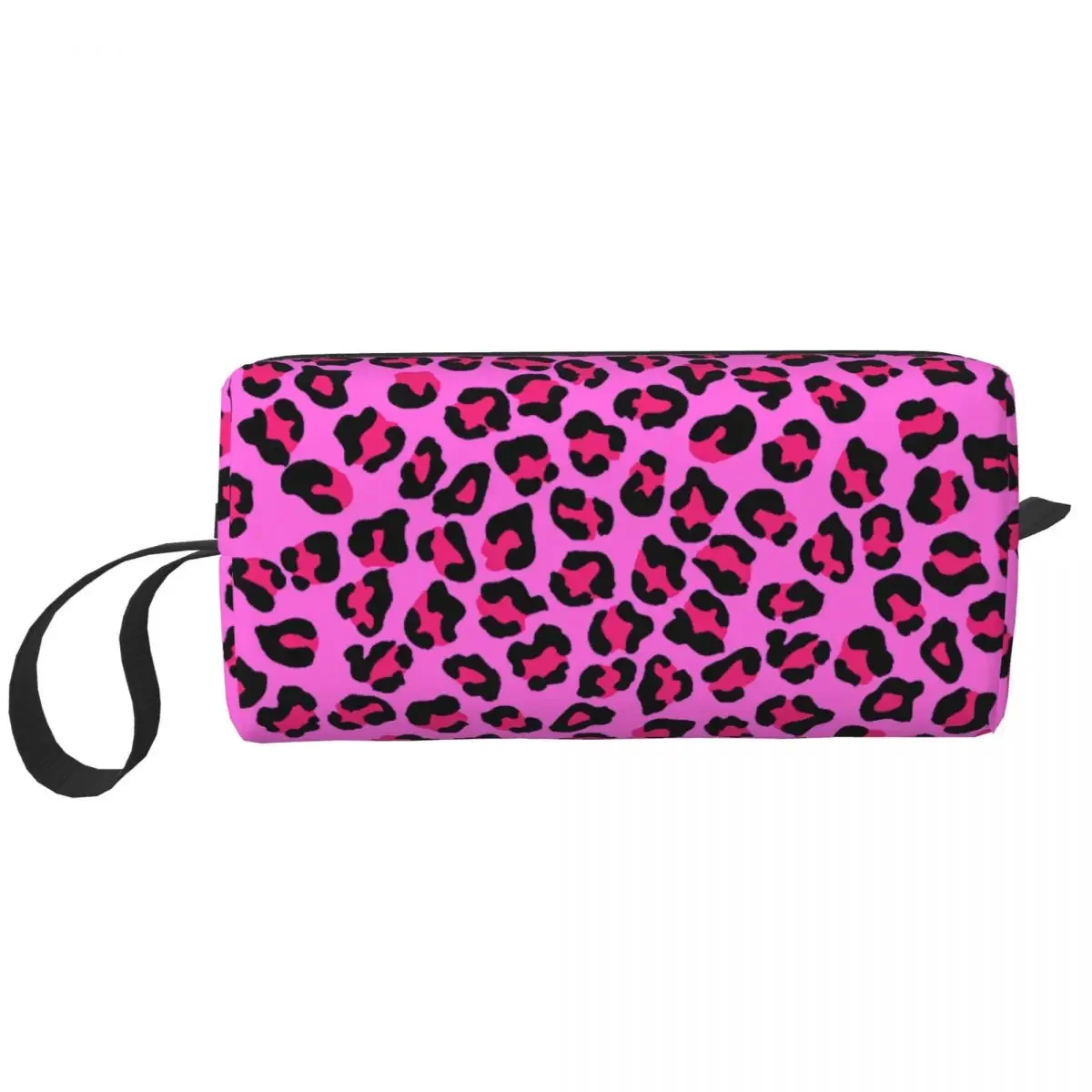 Leopard Cheetah Seamless Pattern Travel Cosmetic Bag Animal Skin Spots Toiletry Makeup Organizer Lady Beauty Storage Dopp Kit