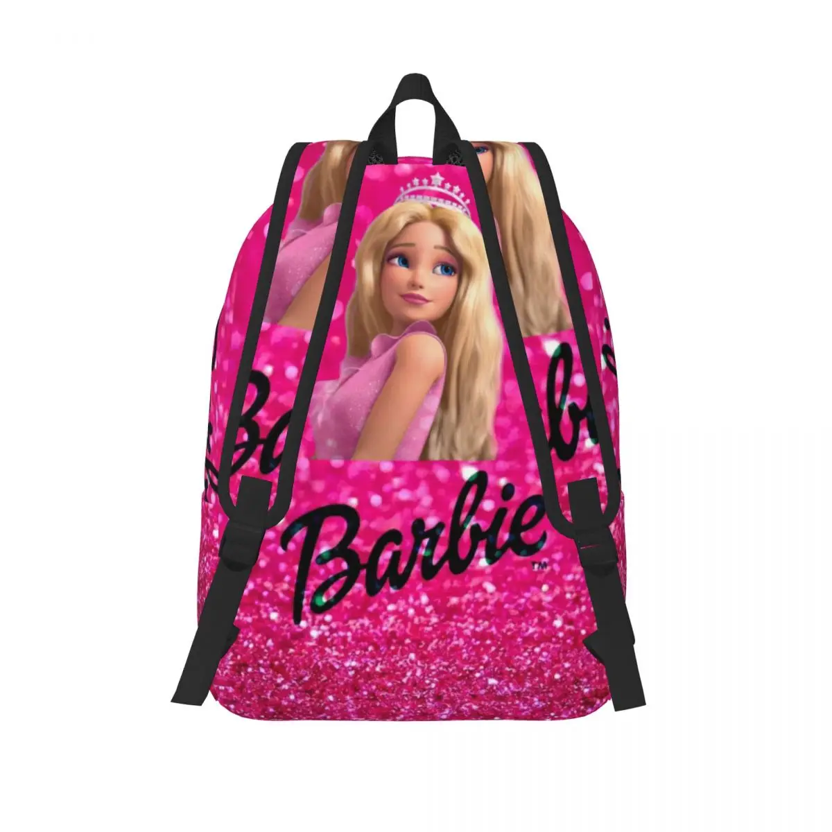 Laptop Bag Cute Barbie Zipper Closure Sanrio Barbie For Boy Girl Birthday Gift Versatile Schoolbag Campus