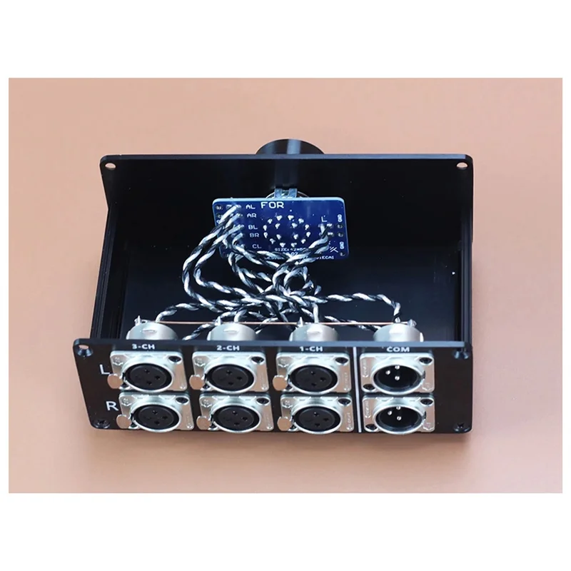 Stable Performance-HIFI Audio Signal Switching Selector XLR Lossless Distribution Box,For CD Decoder Amp Speakers