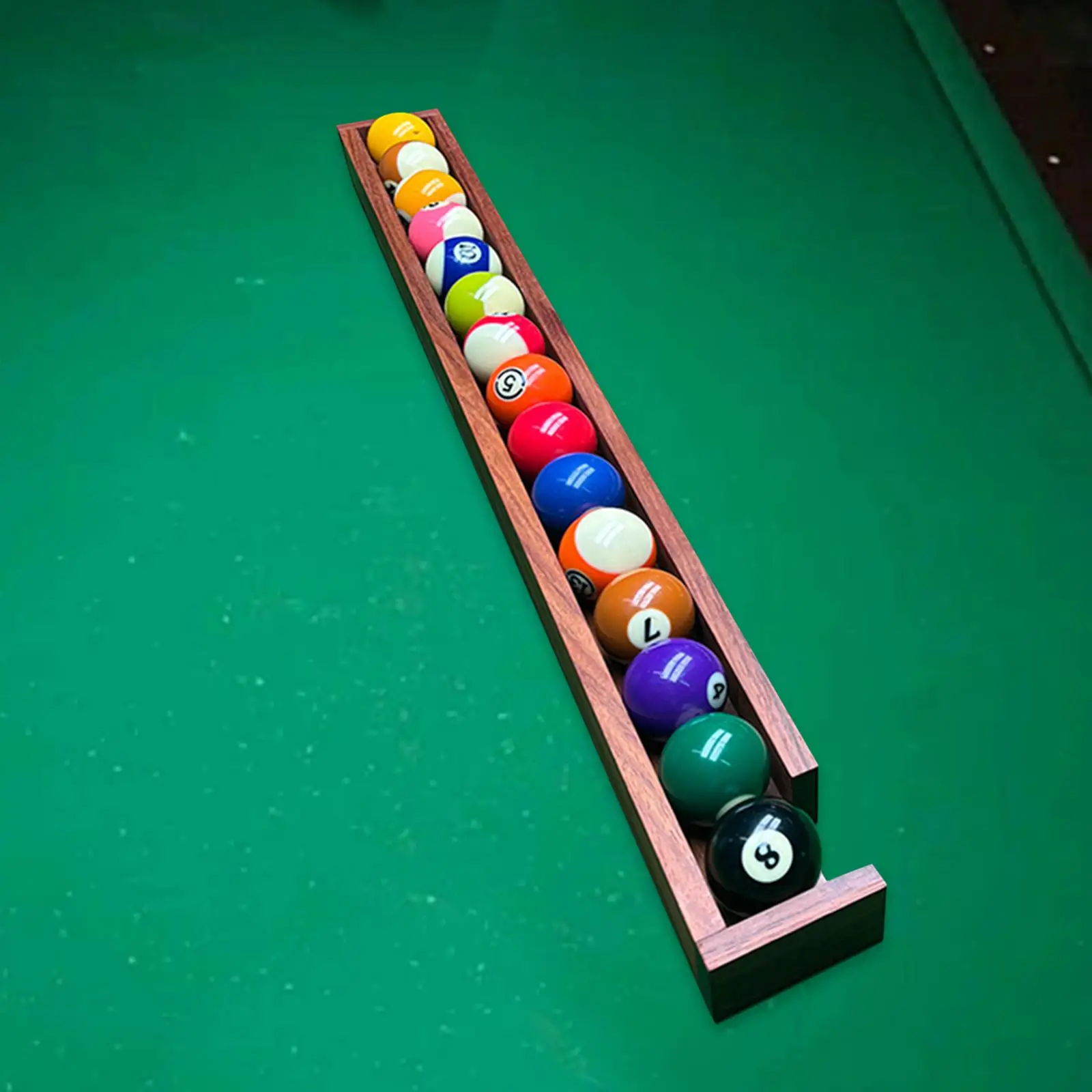 

Billiard Stroke Trainer Pool Cue Stroke Trainer Wood Holding up to 15 Ball Billiard Stroke Exerciser Aiming Practice Tool