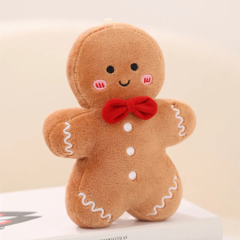 Quente caramelo chocolate gingerbread homem brinquedo de pelúcia árvore decoração do quarto engraçado festa decoração boneca plushie aniversário presente natal