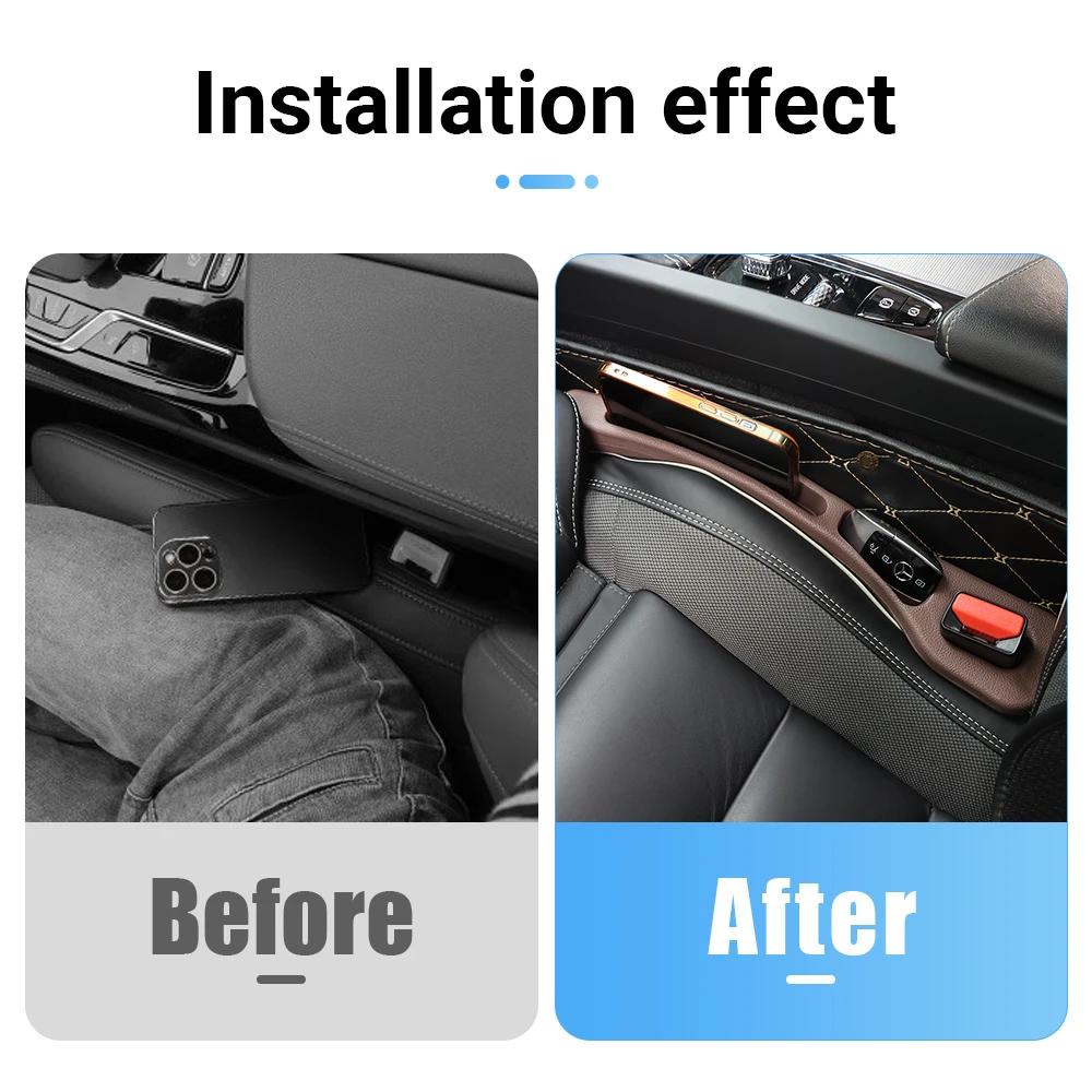 ل Volkswagen VW Polo AW AW1 MK6 2017 2018 2019 2020 2021 2022 2023 2024 2025 2026 مقعد السيارة مانعة للتسرب شرائط التخزين