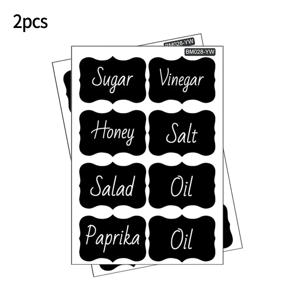 Jar Waterproof Labels Pantry Organization Set Sheets Spice Stickers Kitchen Labels Quantity Seasoning Jar Pantry