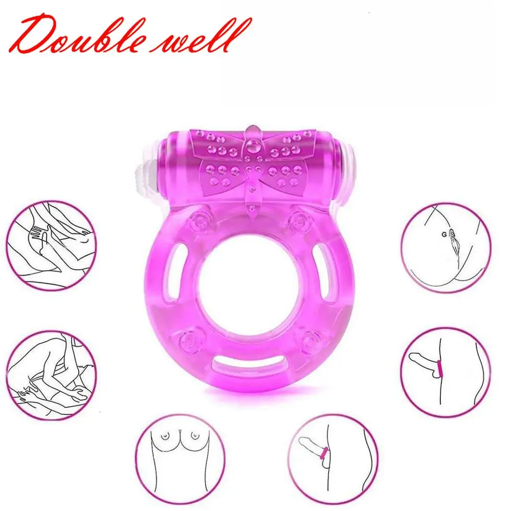 Waterproof Elastic Delay Ring Vibrating Cock Stretchy Intense Clit Stimulation Couple Sexy Toy Prematu Ejaculation Lock Vibrator