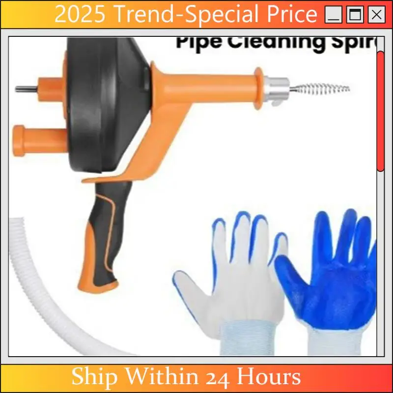 

A61Z Deals Drain Augers Clog Remover With Drill Bit Adapter, Duty Flexible Plumbing Snake, Manual Or Electric For Kitchen, Bathr