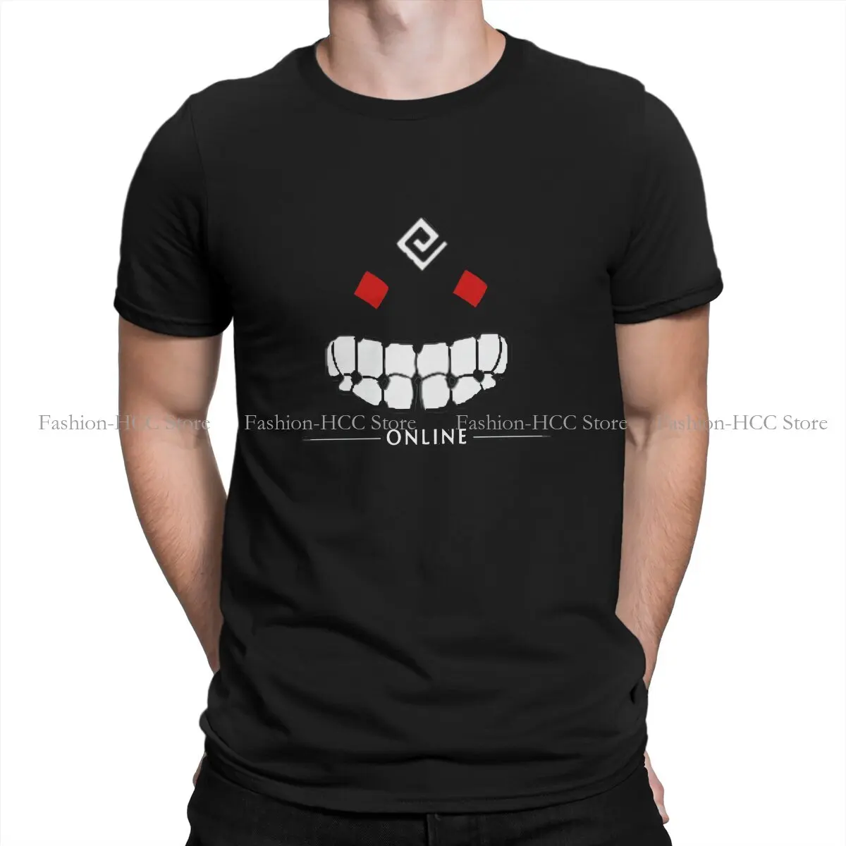 Online Game Round Collar TShirt Black Desert Basic Polyester T Shirt Men Clothes