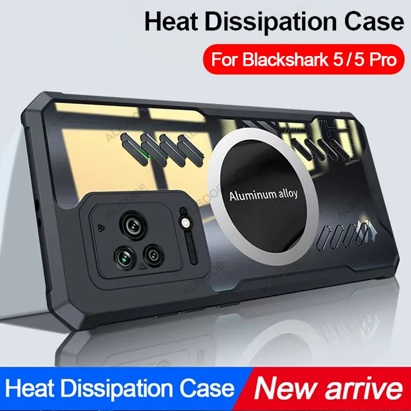 For Black Shark 5 Pro 4 4S Pro 5RS Case HD Transparent Heat Dissipation Protection Cover for BlackShark 5 Pro 4 4S Pro Case