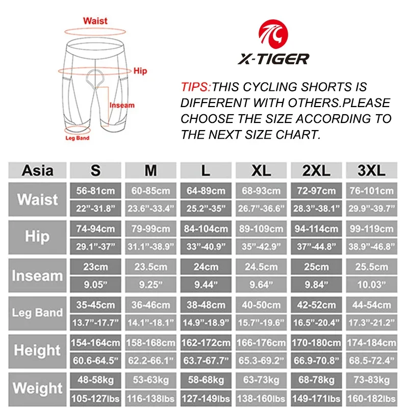 X-TIGER Women Cycling Shorts Road Bicycle Shorts Pro 5D Padded  MTB Bike Shorts with Side Pockets Summer Cycling Bib Tights