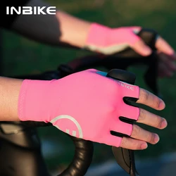 INBIKE Summer Cycling Gloves Half Finger Sports Fitness Mountain Bike Gloves Men and Women Breathable Bike Riding Accessories