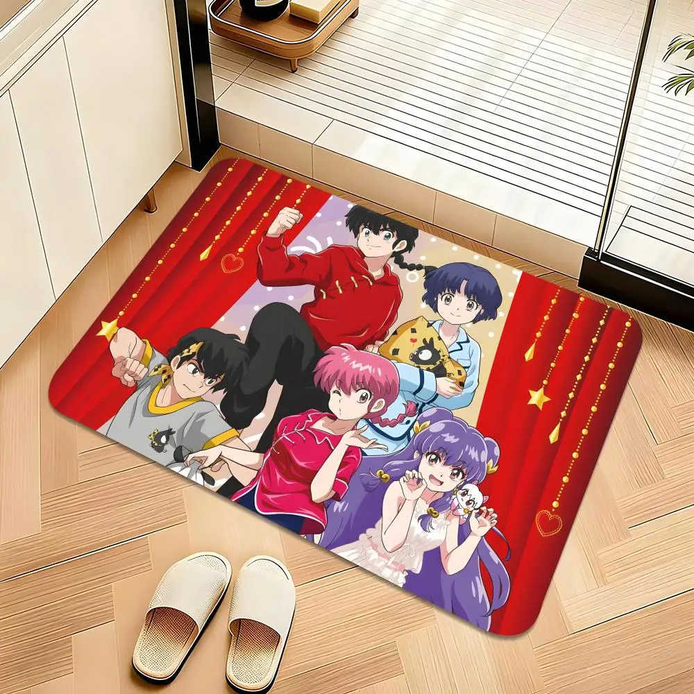 Anime R-Ranma 12 Floor Mat Welcome Mat Entrance Doormat Balcony Bathroom Floor Mats Non-slip Rug Bedroom Carpet