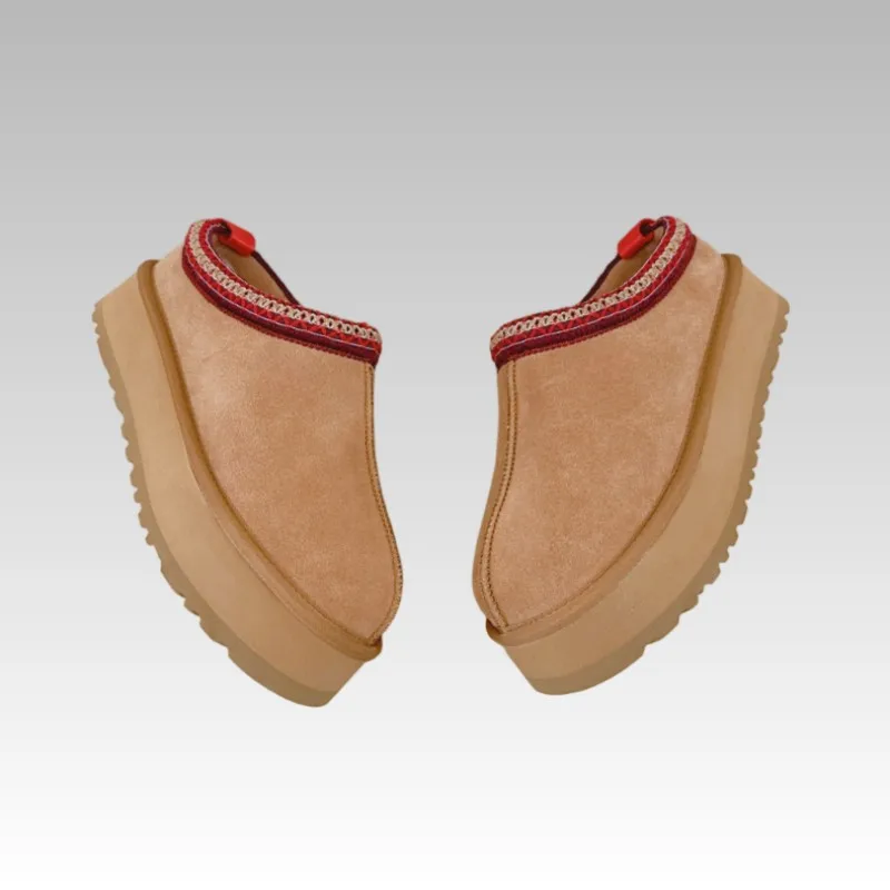 Winter Designe New Tazz Thickened Fleece Lined Slippers Men Women's Slip-On Casual Comfortable Thick Bottom Snow Shoes 35-45