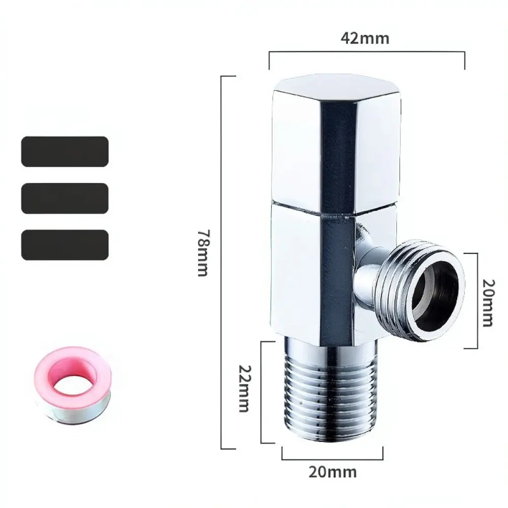 High Quality Solid Brass Corner Valve Gunmetal Gray Finish Threaded Water Valve For Home Bathroom Toilet Basin