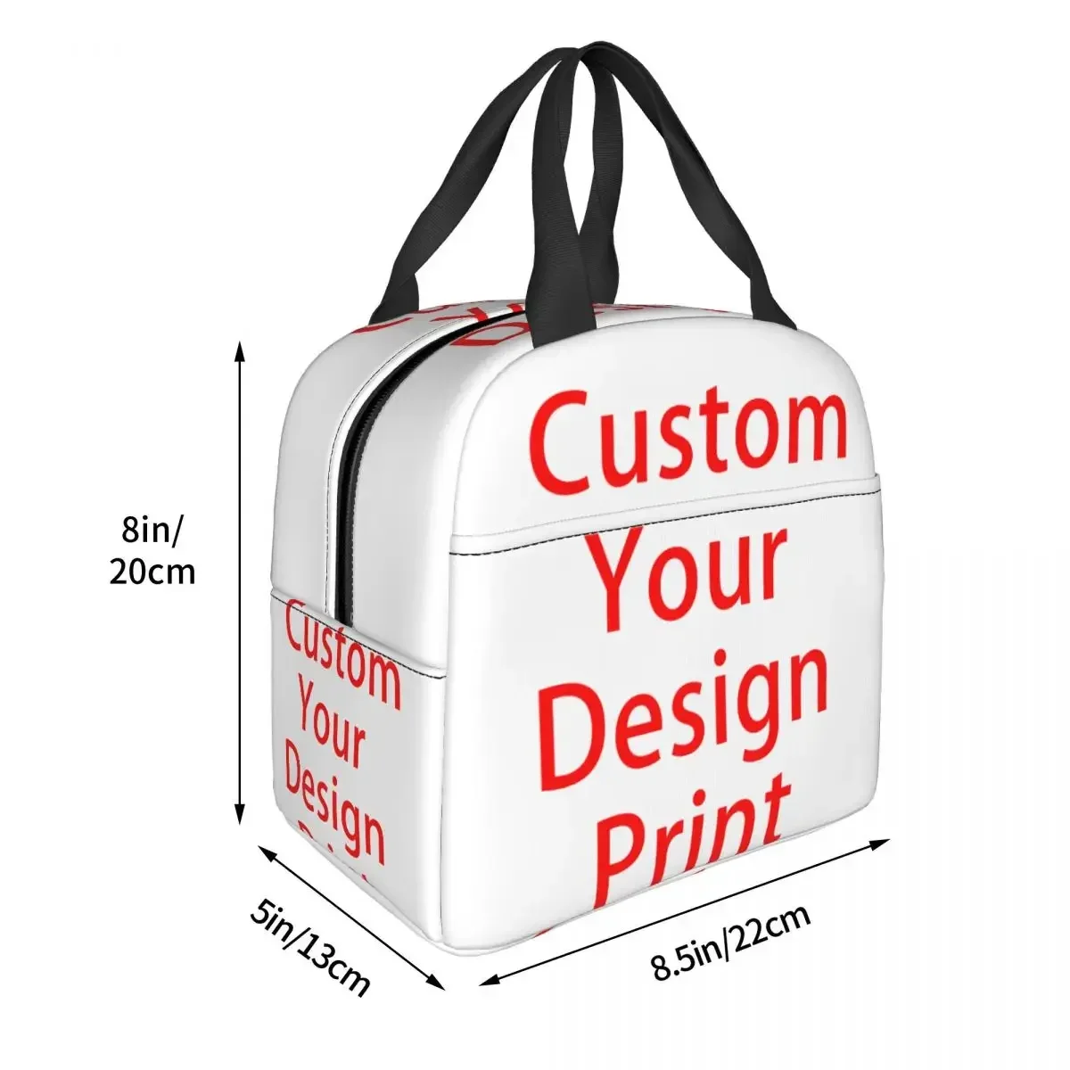 Custom Your Design Insulated Lunch Bag for Women Resuable Customized Logo Printed Cooler Thermal Lunch Box Office Work School