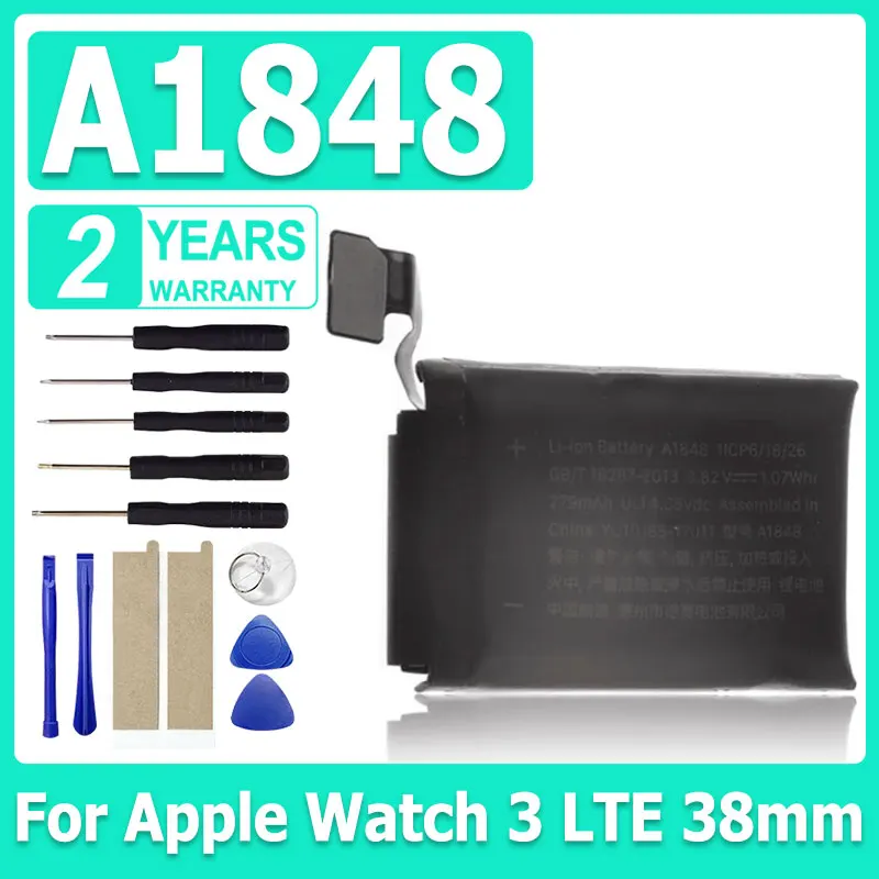 

Новые часы A1848 Аккумулятор для Apple Watch 3, 38 мм LTE Series 3, аккумулятор a1848 + инструменты