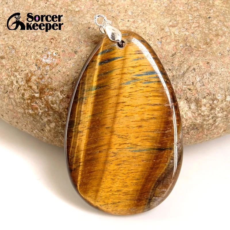 Real Female Natural Crystal Bijoux Femme Choker Necklaces Pendants Hand Made Iron Tiger Eye Stone Beads For Jewelry Making BA838