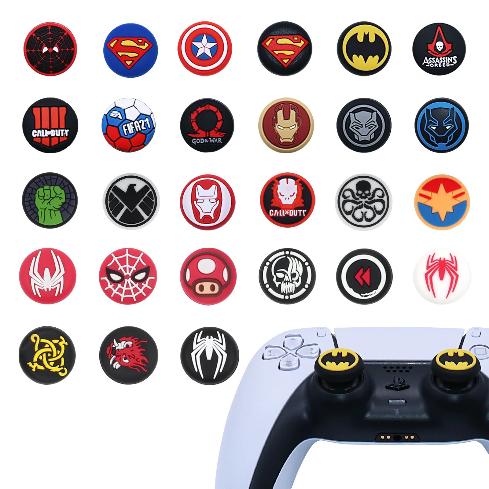 

Marvel Spiderman ThumbStick Cap Cover for Playstation 5 PS5 PS4 Slim/Pro Xbox Series X/S Xbox ONE Gameing Controller Accessories