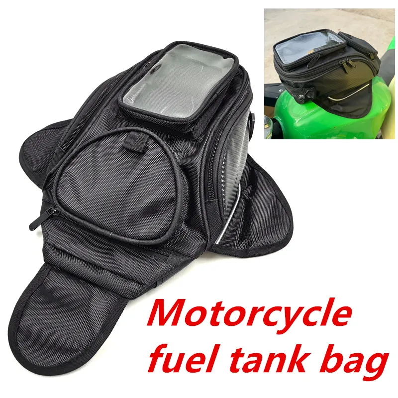 Waterproof Motorcycle Tank Bag, Shoulder Carry, Phone Navigation Window, Multi-functional Rear Seat Pack for Riding