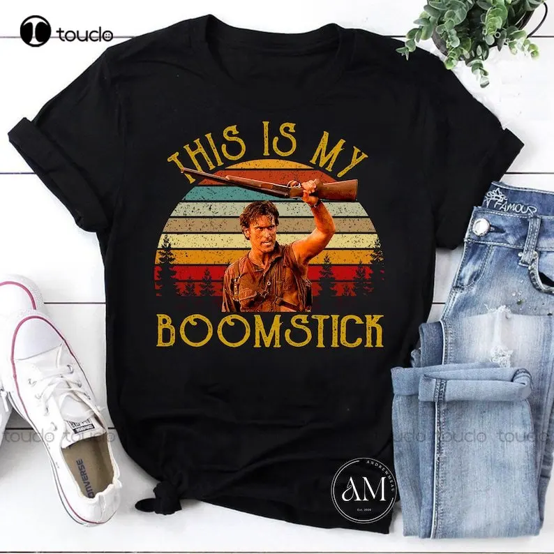 This Is My Boomstick Vintage T-Shirt, Army Of Darkness Movies Shirt, Ash Williams Shirt, Bruce Campbell Shirt Xs-5Xl Custom Gift