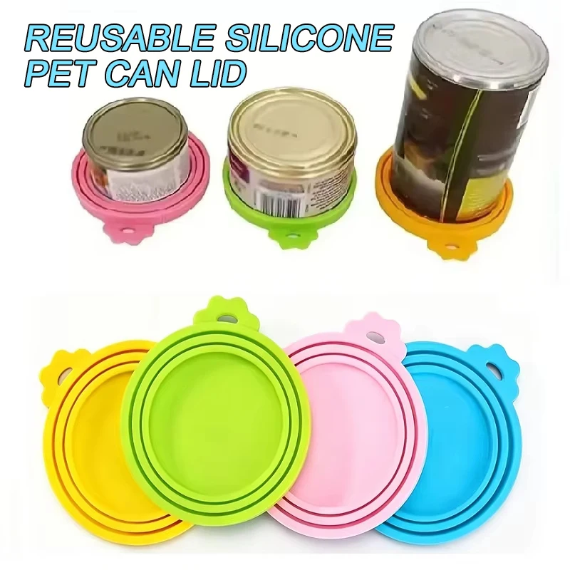 1 tapa reutilizable de silicona para latas de mascotas, sin BPA, adecuada para la mayoría de las latas de perros y gatos - Mantiene la comida fresca y evita los olores bacterianos