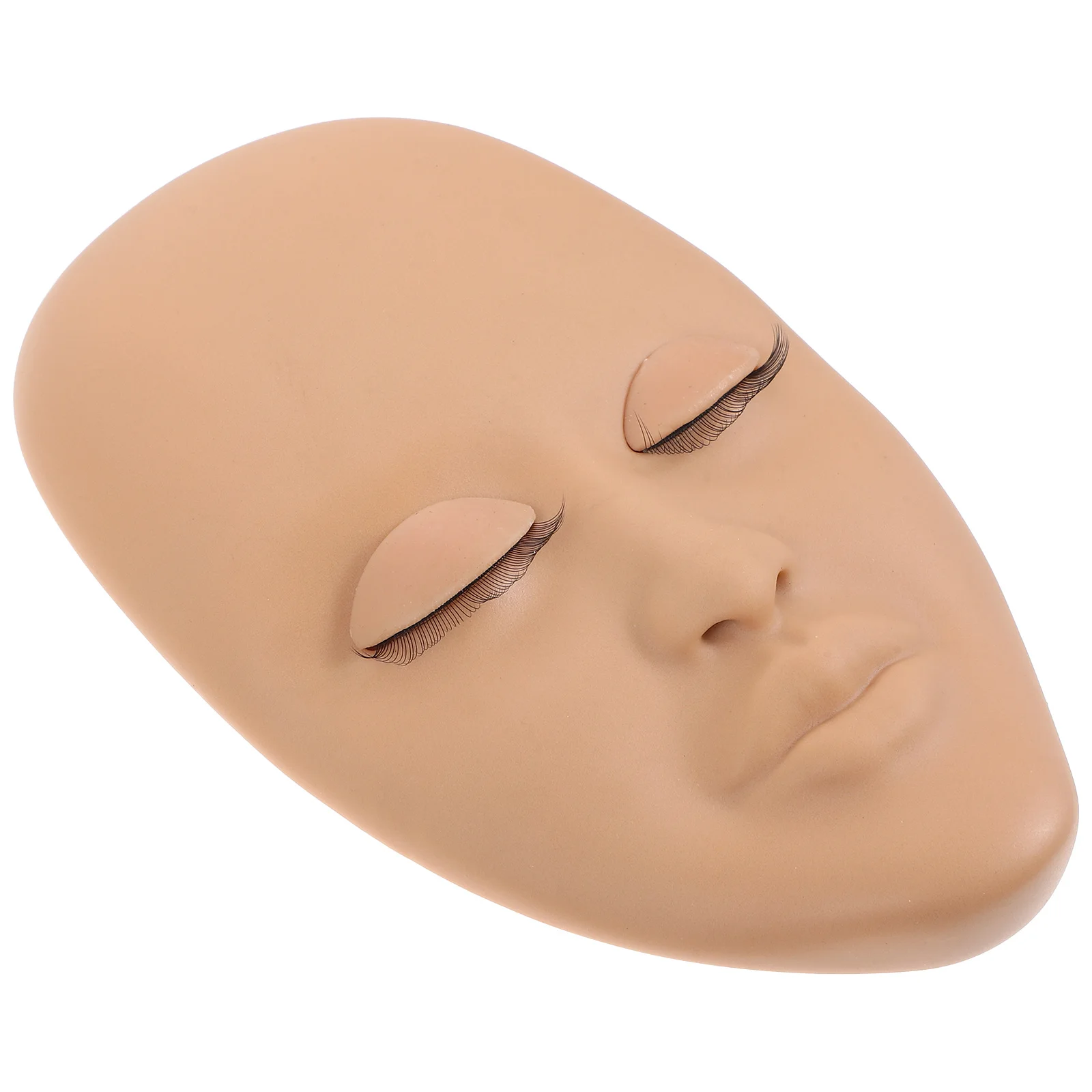 まつげマネキンヘッド 滑らかでリアルな肌 まつげエクステ練習用 メイクアップフェイストレーニングツール 初心者向け