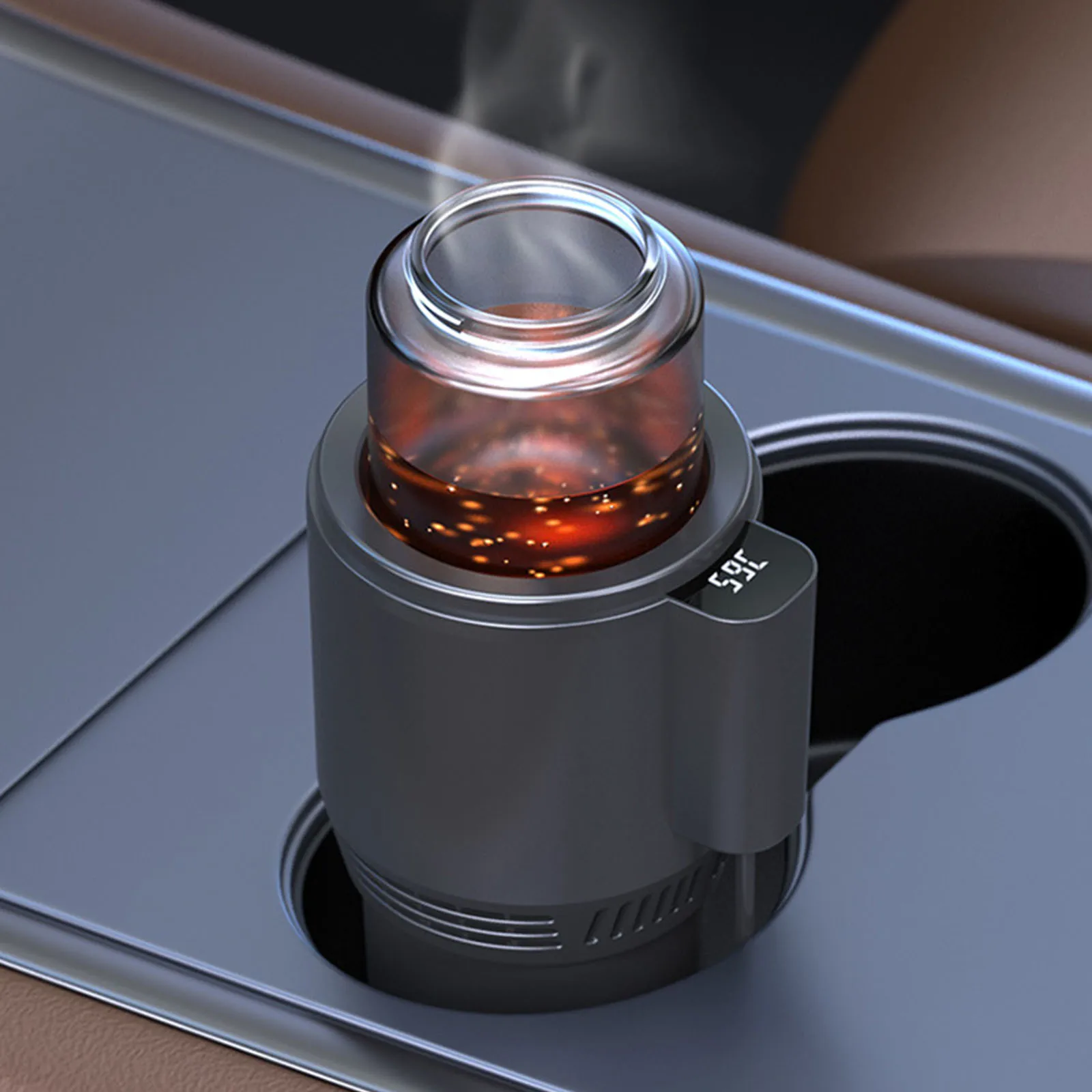 12V Car Cup Holder 2 in 1 Cooling Heating Auto Travel Baby Bottles Water Tea Drinks Coffee Mug Warmer Cooler for Road Trip