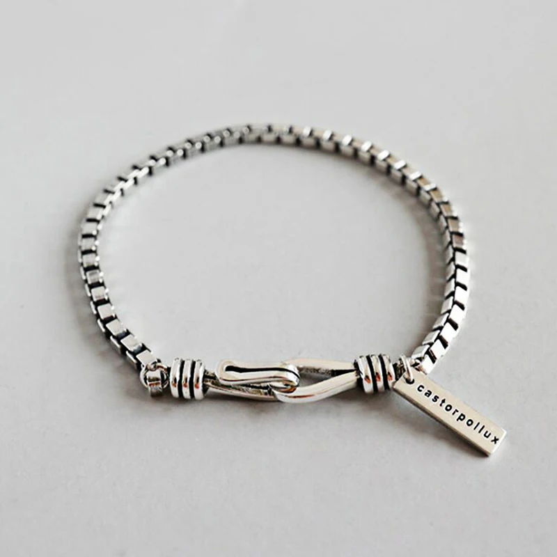 Silver Color Korean Style Vintage Geometric Bracelets Bangles For Women Wedding Couple Fashion Party Jewelry