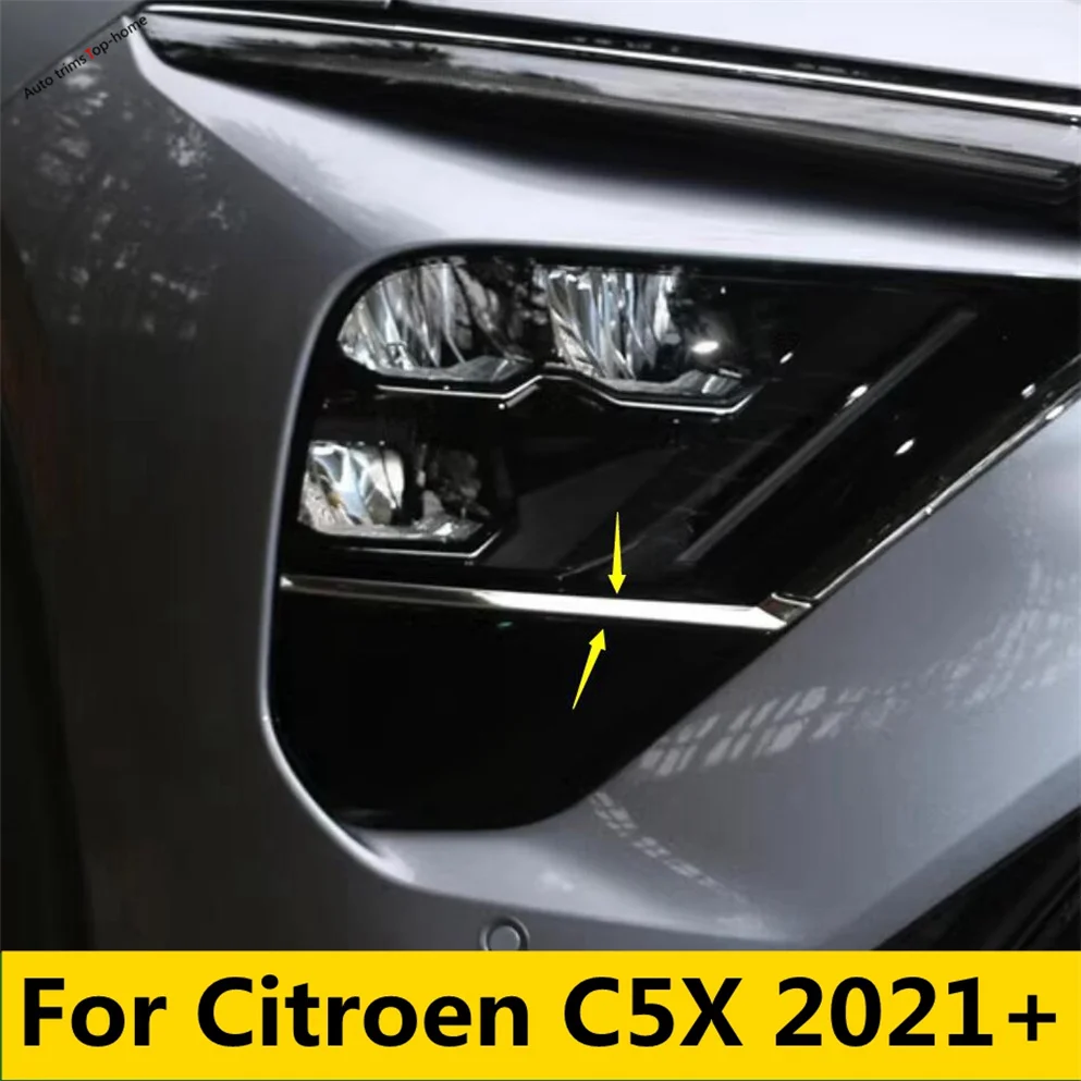 

Налобный фонарь для Citroen C5X 2021-2024, противотуманный комплект, налобный фонарь с воздухозаборником, накладка на веко, аксессуары для автомобиля