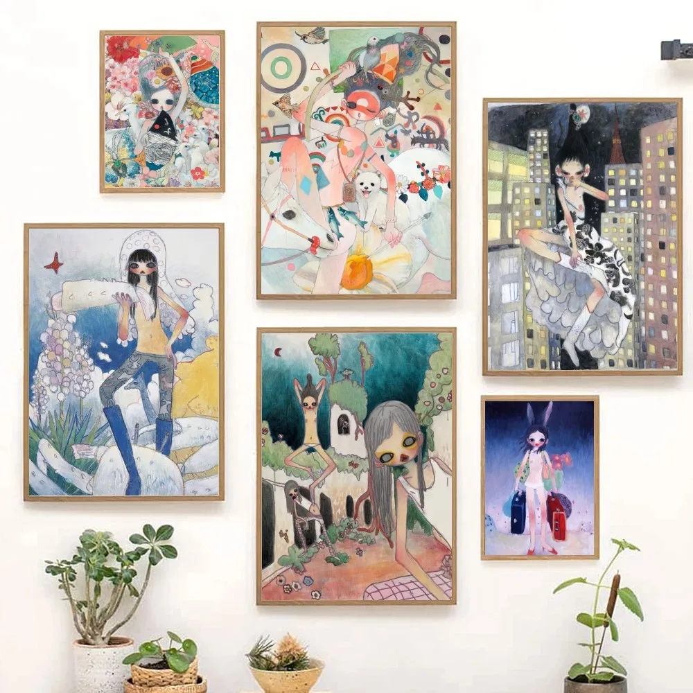 1pc A-Aya T-Takano Anime Poster Self-adhesive Art Poster Waterproof Paper Sticker Coffee House Bar Room Wall Decor