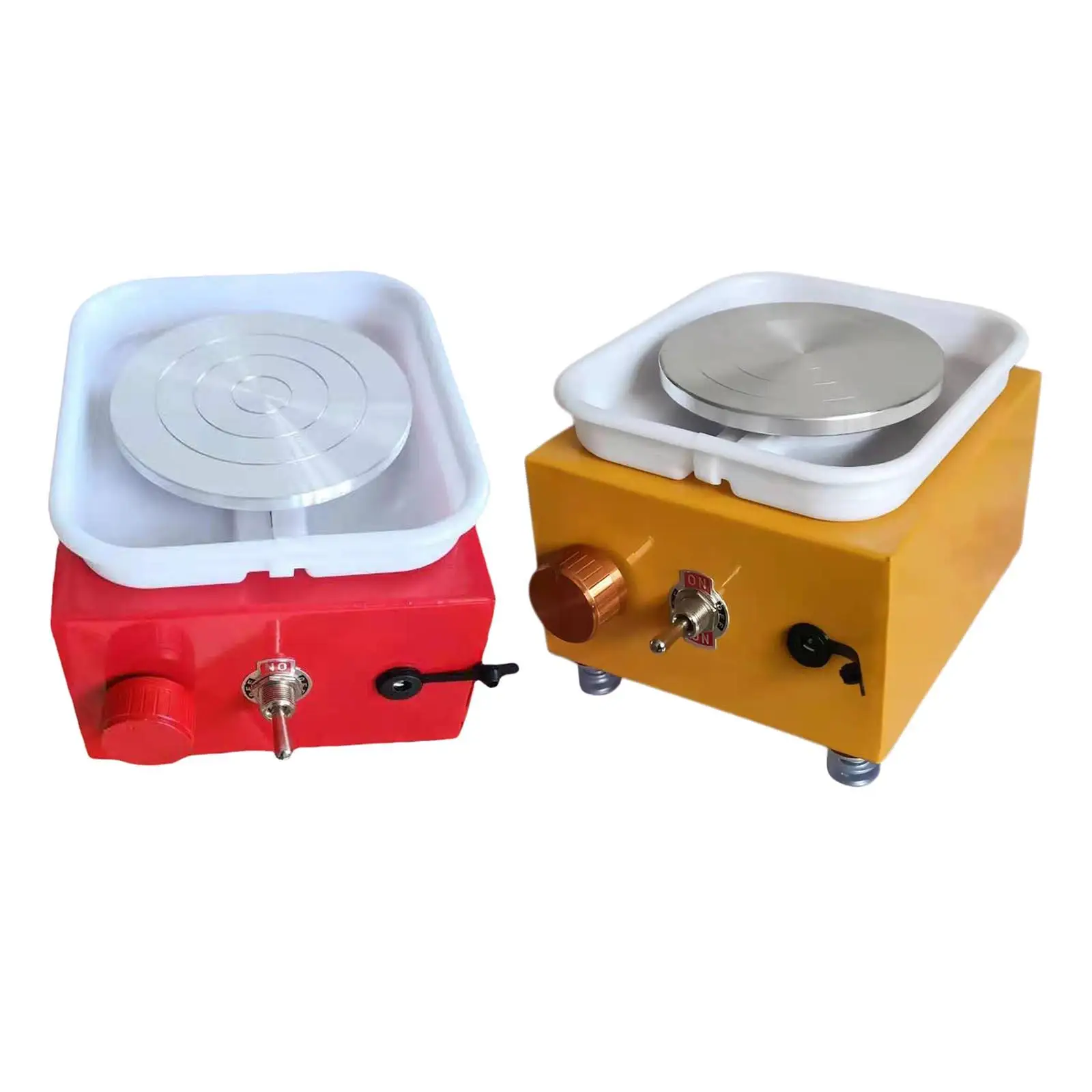 Electric Pottery Wheel Ceramic Trimming Wheel Turntable Tray DIY Tool Machine for Children School Teaching Beginner EU Plug