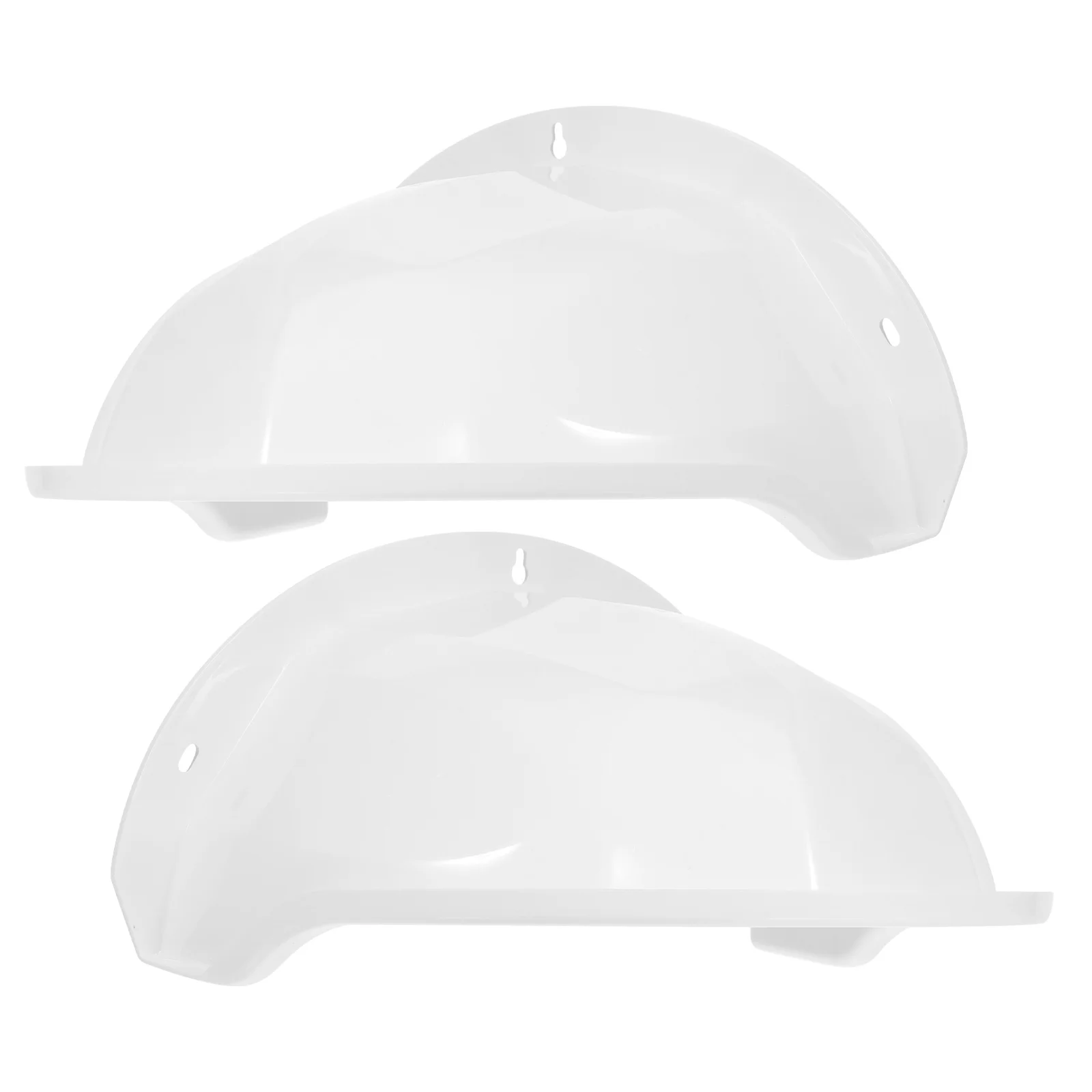 

2 Pcs Baby Camera Monitoring Rain Cover Sun Visor Housing Outdoor Covers Weatherproof White Plastic Security Protection