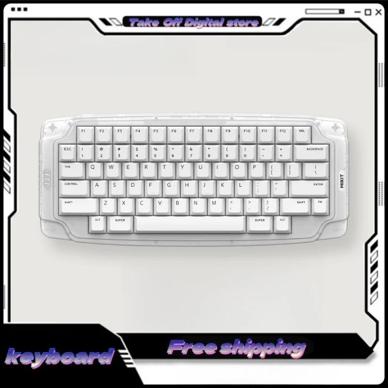 Mk72 Keyboard Three Modes Connection Rgb Colorful Lighting Effect Super Strong Battery Life Suitable Desktop Laptop Computer