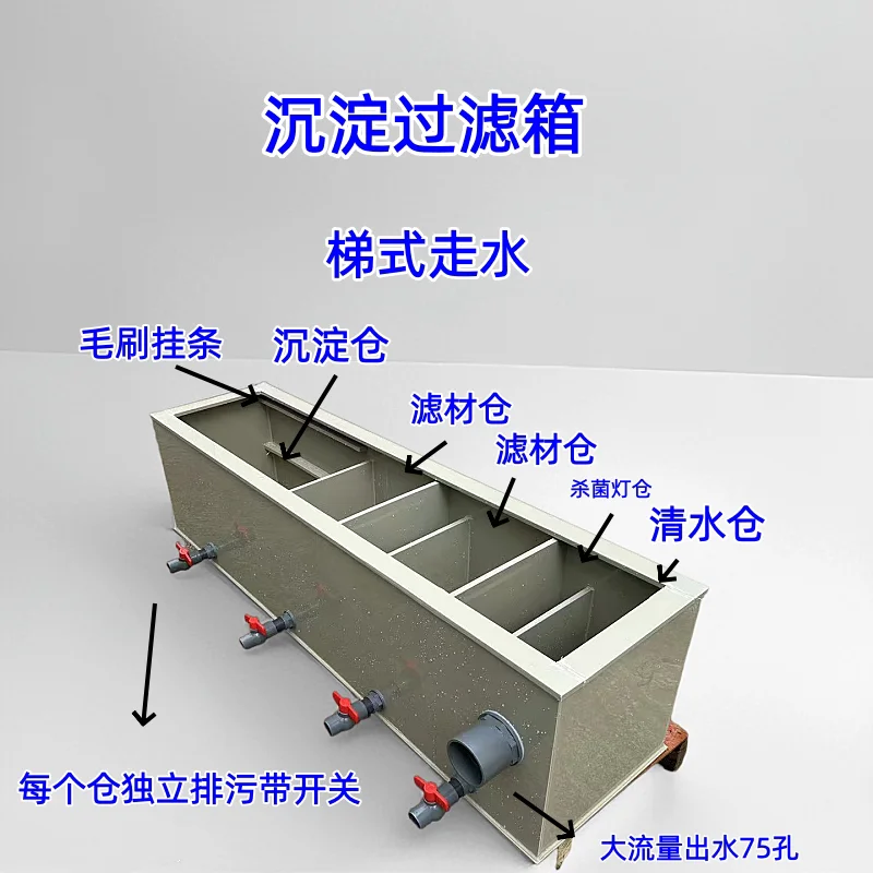 

Filter box, sedimentation box, fish pond filter integrated box, fully automatic