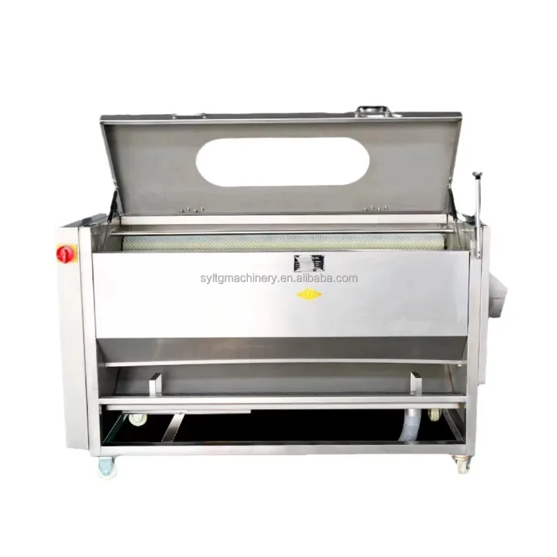 فرشاة الأسطوانة الفجل آلة تقشير البطاطس غسل آلة تقشير البطاطس الكهربائية الزنجبيل آلة غسل البطاطس وآلة تقشير #3