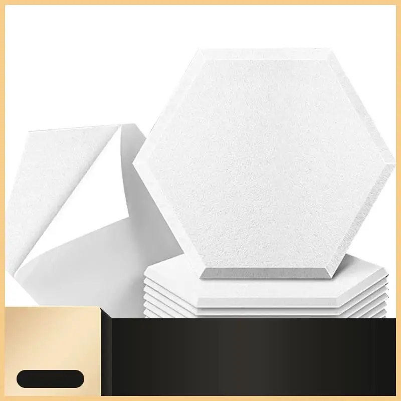 

12 Pack Self Adhesive Acoustic Panels, 14 X 12 X 0.4Inch Soundproof Panels, Hexagon Sound Absorbing Panels-N30R