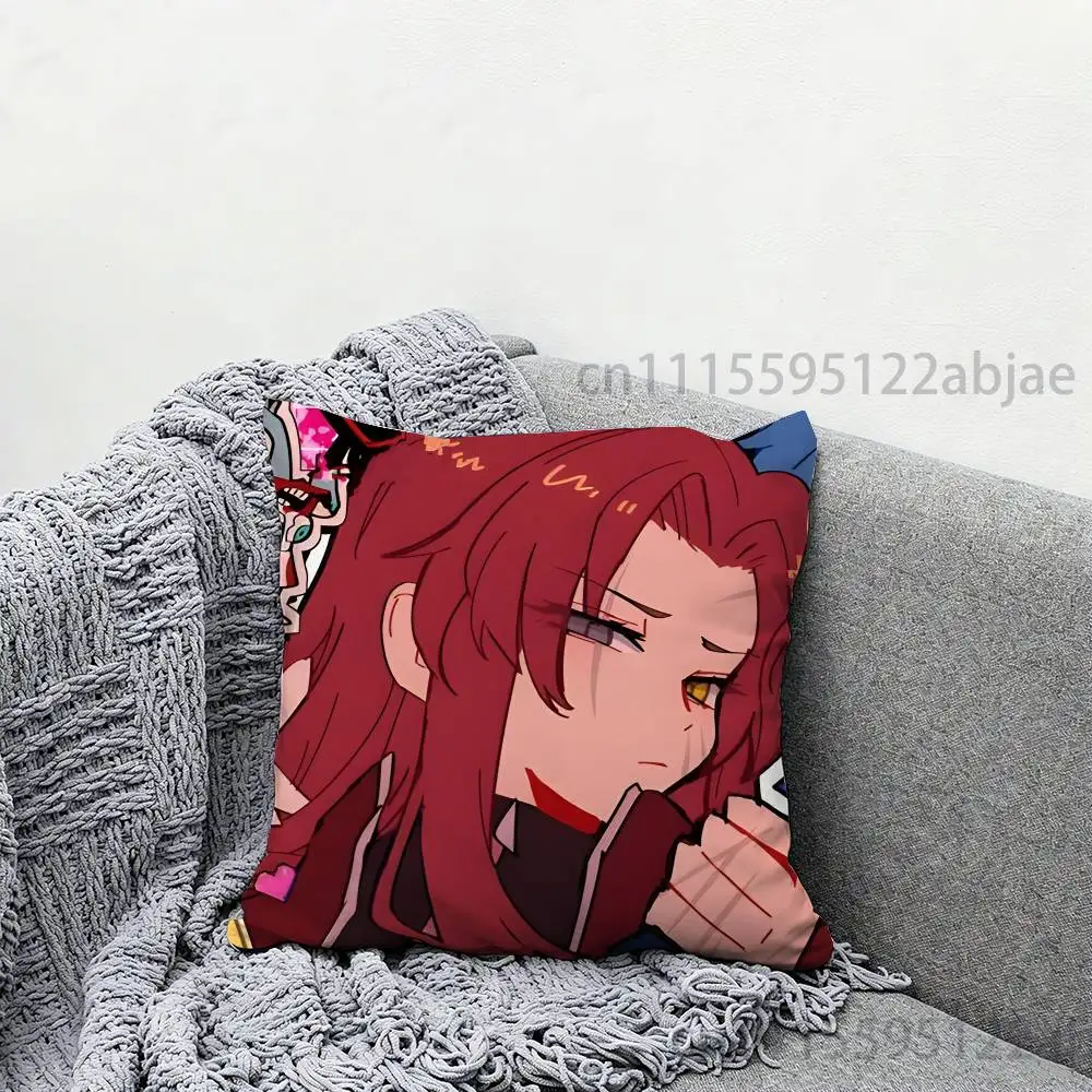 G-Gebura  Red Mist L-Lobotomy Corporation Throw Pillow Case 40x40cm Decoration DIY Square Chair Pillowcase Pad Cover