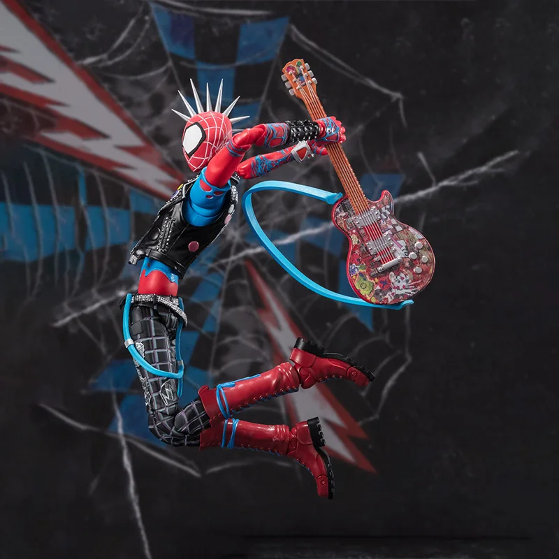 Bandai Original S.H.Figuarts SHF In shock SPIDER-PUNK Spider-Man ACROSS THE SPIDER-VERSE Anime Action Figure Finished Model Toys