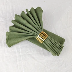 Servilletas de tela para cena, paquete de 4 telas de lino y mezcla de algodón para uso diario, para el hogar tapete de mesa de cocina, boda, fiesta de cóctel, 30x45cm