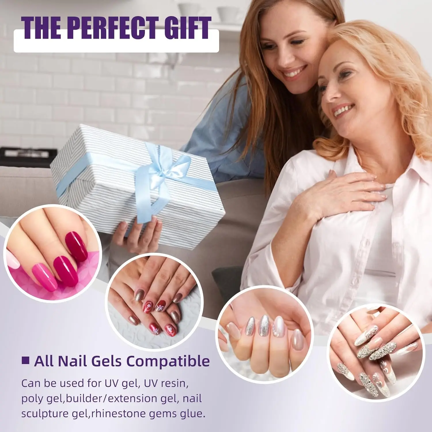 مجفف أظافر LED بالأشعة فوق البنفسجية بقدرة 220 وات مع 57 خرزة و4 مؤقتات وشاشة لمس LCD ومستشعر تلقائي