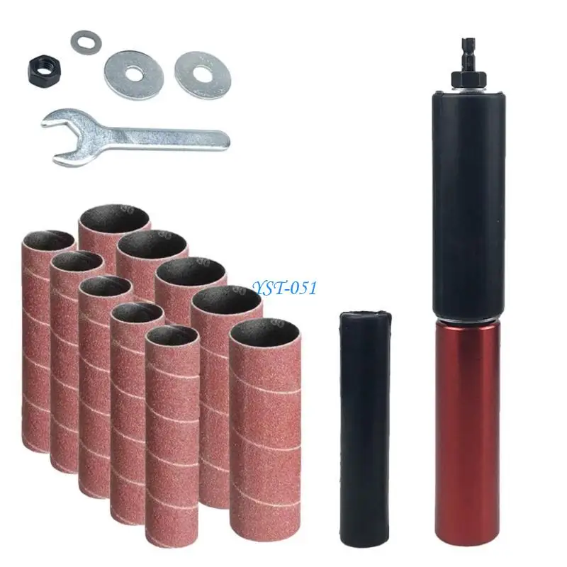 

E15A Sanding Round Drum Set For Wood Drill Press Sander Sleeves Tool Woodworking Kits