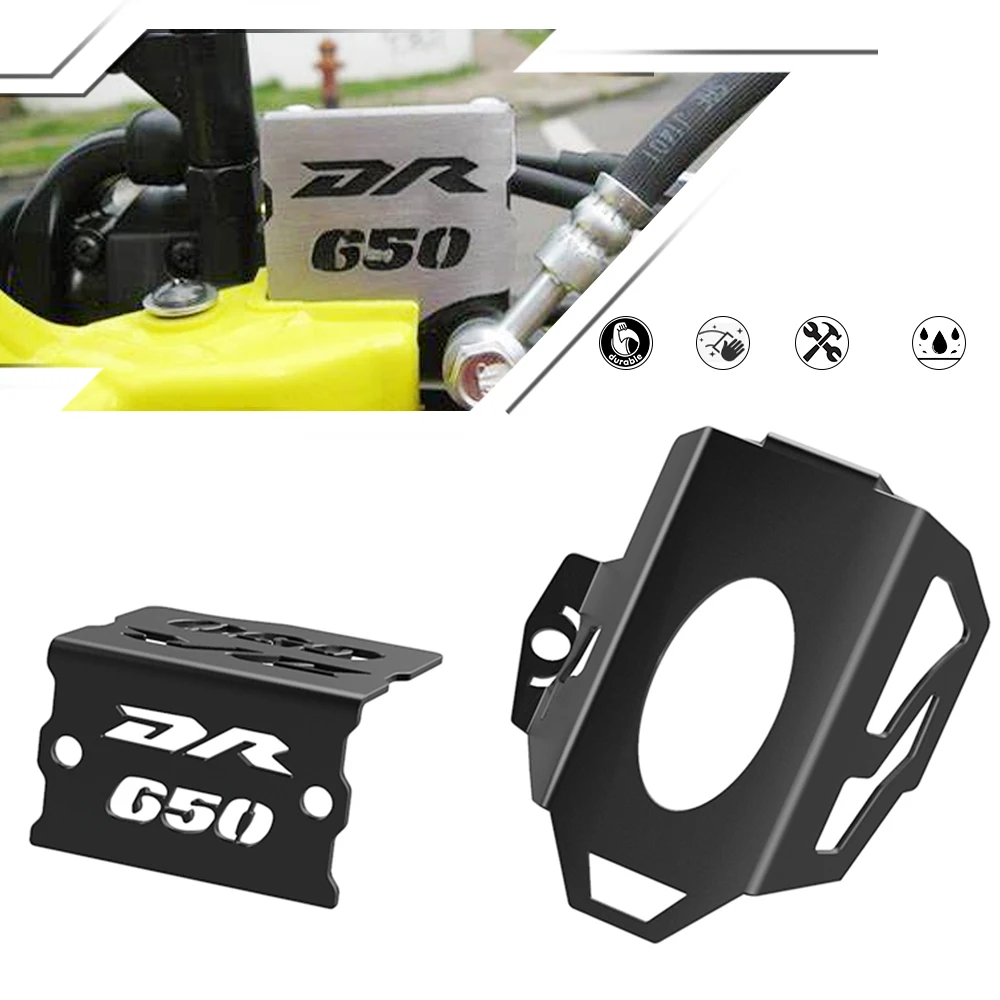 

DR650 S/SE Motorcycle 1996-2023 2022 2021 2020 Front Rear Brake Fluid Tank Reservoir Cover Guard For Suzuki DR650 DR650S DR650SE