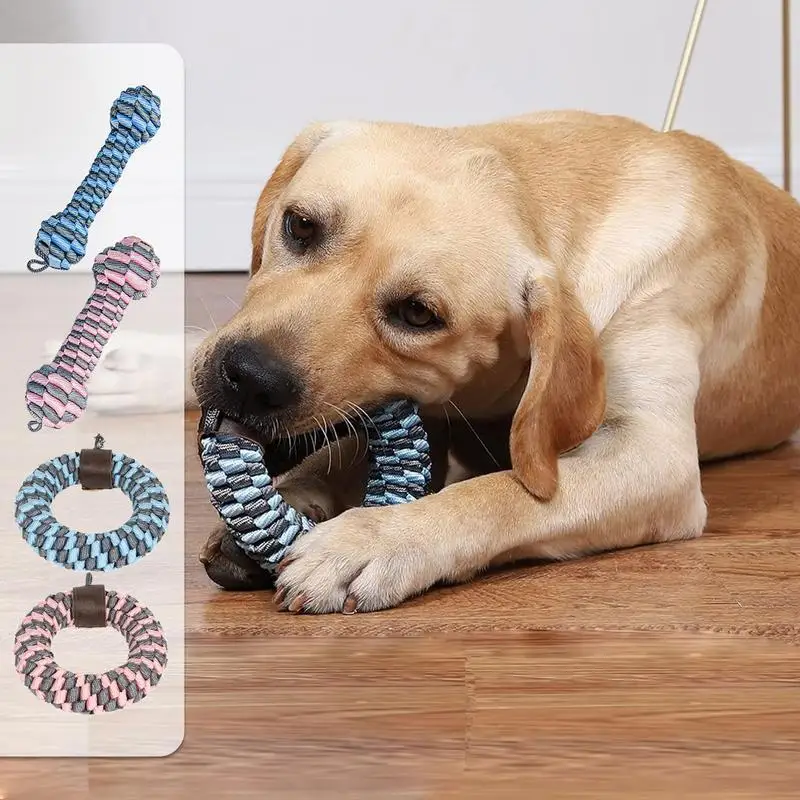 Dog Teeth Cleaning Toy Durable Braided Toy For Puppy Chewable Rope Toy Pet Tooth Cleaner Toy For Small Dog Medium Dogs Large