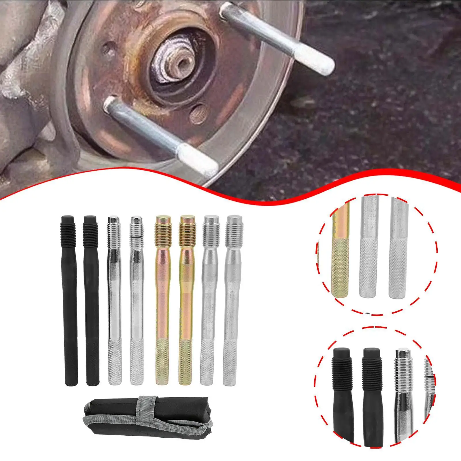 

Wheel Alignment Pins Rims Studs Guide Pins Convenient Fixing Positioning Tools Changing Tires on Cars Guide Studs